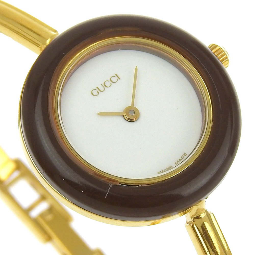 Gucci GUCCI Change Bezel Watch 11/12.2 Gold Plated Quartz Analog Display Whit... - Picture 3 of 8